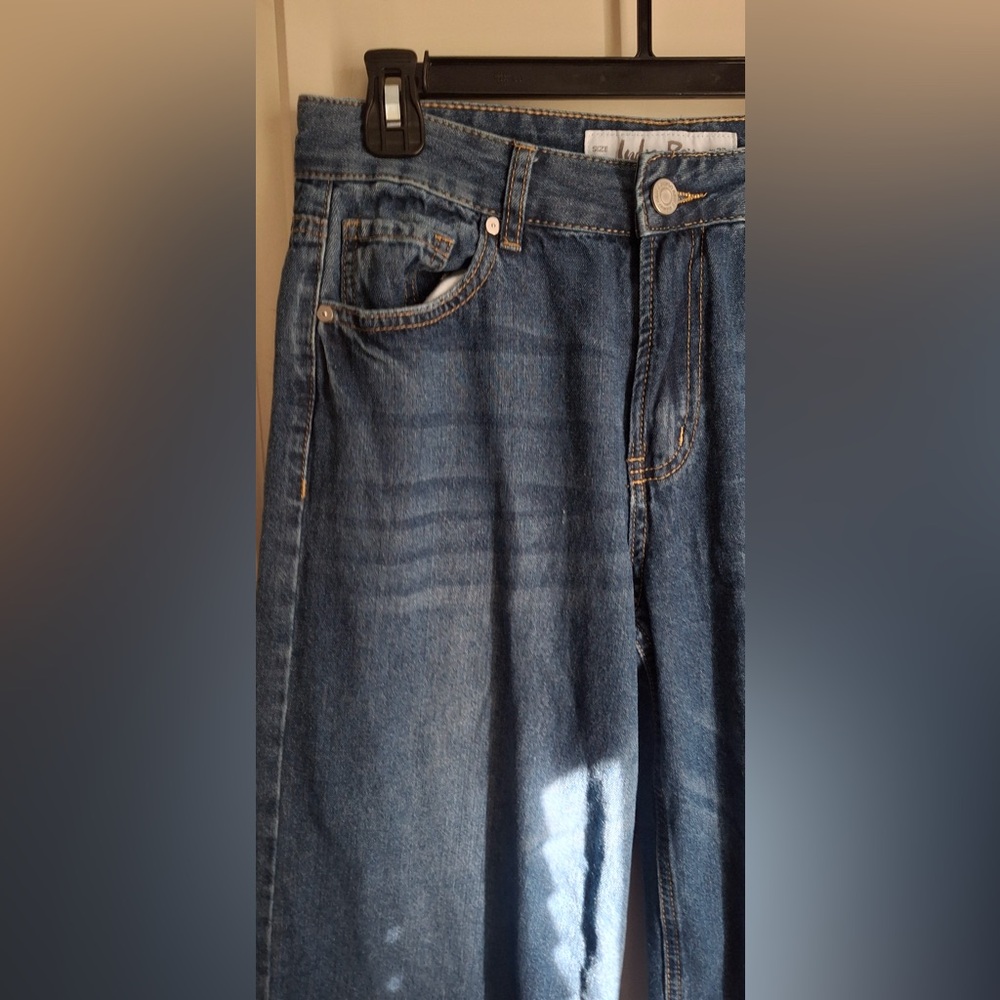 Indigo rain barrel Blue Denim Jeans sz 7 casual school office boho - Picture 4 of 8
